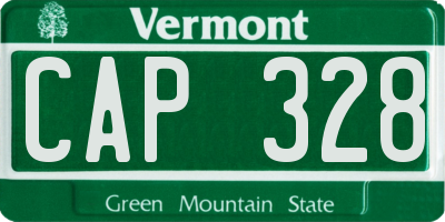 VT license plate CAP328