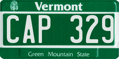 VT license plate CAP329