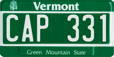 VT license plate CAP331