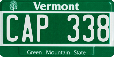 VT license plate CAP338