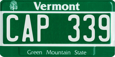 VT license plate CAP339