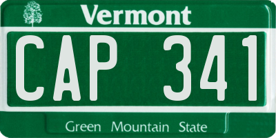 VT license plate CAP341