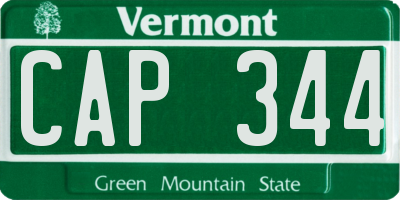 VT license plate CAP344