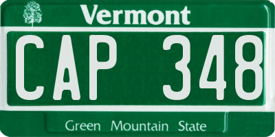 VT license plate CAP348