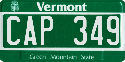 VT license plate CAP349