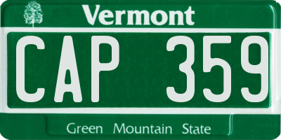 VT license plate CAP359