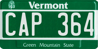 VT license plate CAP364