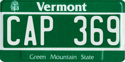VT license plate CAP369