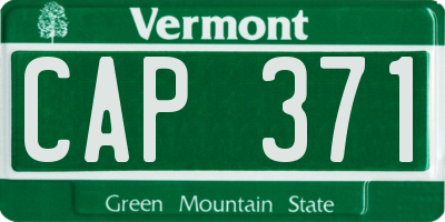 VT license plate CAP371