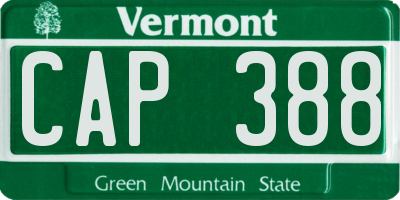 VT license plate CAP388