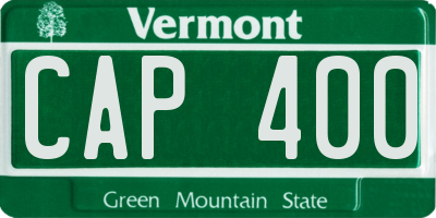 VT license plate CAP400