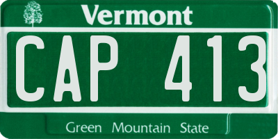 VT license plate CAP413