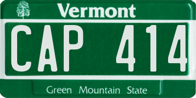 VT license plate CAP414