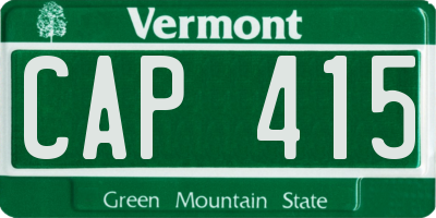 VT license plate CAP415