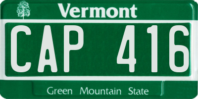 VT license plate CAP416