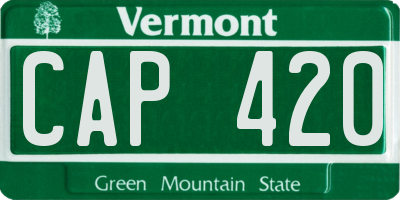 VT license plate CAP420