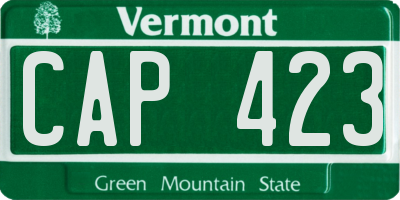 VT license plate CAP423