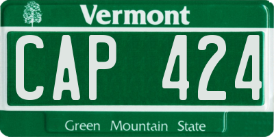 VT license plate CAP424