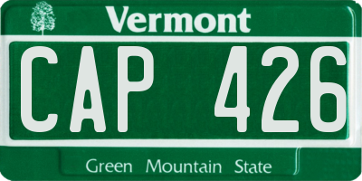 VT license plate CAP426