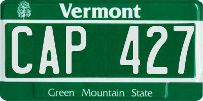 VT license plate CAP427