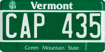 VT license plate CAP435