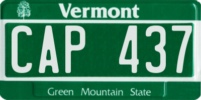 VT license plate CAP437