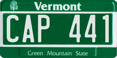 VT license plate CAP441