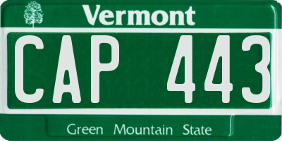 VT license plate CAP443