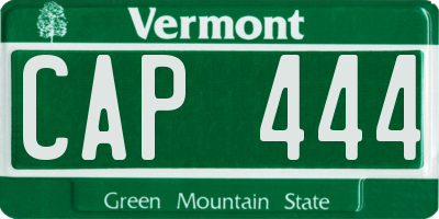 VT license plate CAP444