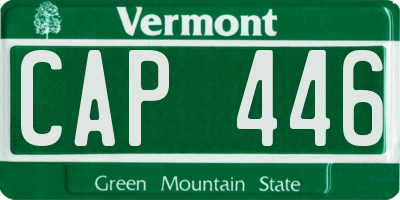 VT license plate CAP446