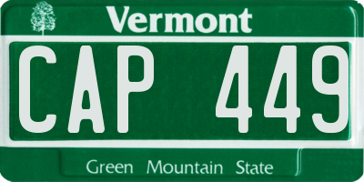VT license plate CAP449