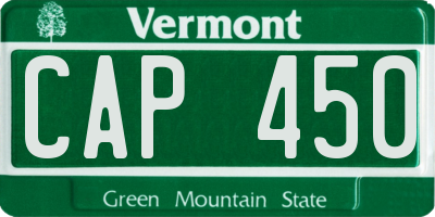 VT license plate CAP450