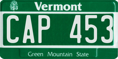 VT license plate CAP453