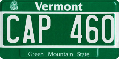 VT license plate CAP460