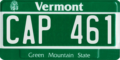 VT license plate CAP461