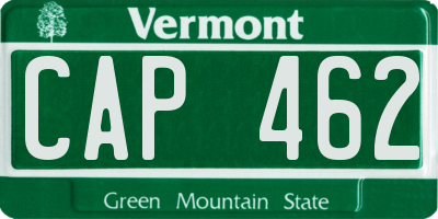 VT license plate CAP462