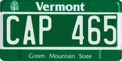 VT license plate CAP465