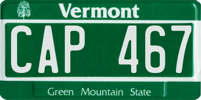 VT license plate CAP467