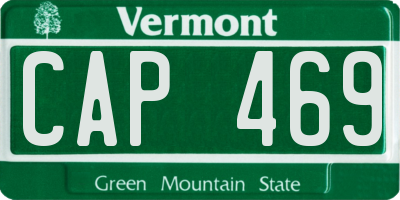 VT license plate CAP469