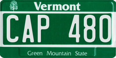 VT license plate CAP480