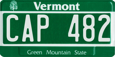 VT license plate CAP482