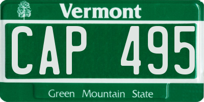 VT license plate CAP495