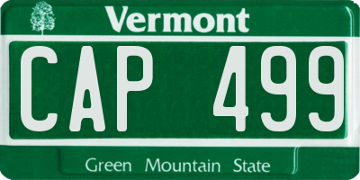 VT license plate CAP499