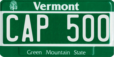 VT license plate CAP500