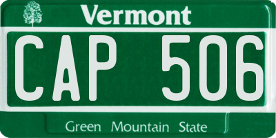 VT license plate CAP506