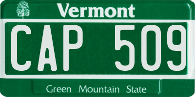 VT license plate CAP509