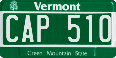 VT license plate CAP510