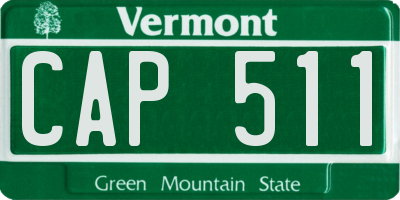 VT license plate CAP511