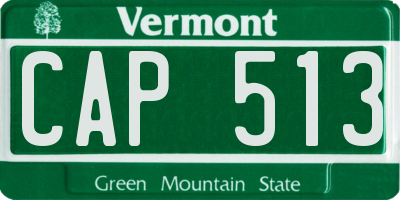 VT license plate CAP513