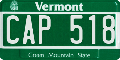 VT license plate CAP518